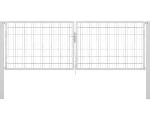 Stabgitter-Doppeltor ALBERTS Flexo Plus 8/6/8 400 x 140 cm inkl. Pfosten 10 x 10 cm feuerverzinkt