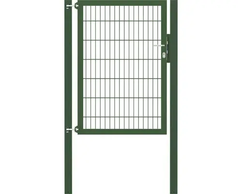 Stabgitter-Einzeltor ALBERTS Flexo Plus 8/6/8 100 x 140 cm inkl. Pfosten 8 x 8 cm grün