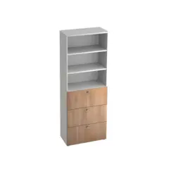 Regalelement 80/215,6/42 cm Weiß, Nussbaumfarben