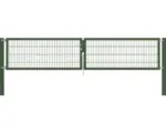 Hornbach Stabgitter-Doppeltor ALBERTS Flexo Plus 8/6/8 400 x 80 cm inkl. Pfosten 10 x 10 cm grün