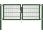Hornbach Stabgitter-Doppeltor ALBERTS Flexo Plus 8/6/8 200 x 80 cm inkl. Pfosten 8 x 8 cm grün