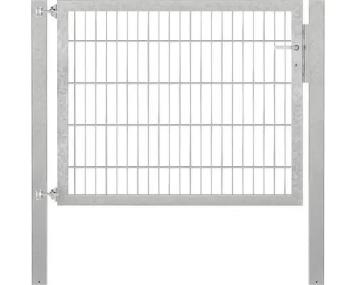 Stabgitter-Einzeltor ALBERTS Flexo Plus 8/6/8 125 x 100 cm inkl. Pfosten 8 x 8 cm feuerverzinkt