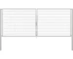 Hornbach Stabgitter-Doppeltor ALBERTS Flexo Plus 8/6/8 500 x 200 cm inkl. Pfosten 10 x 10 cm feuerverzinkt