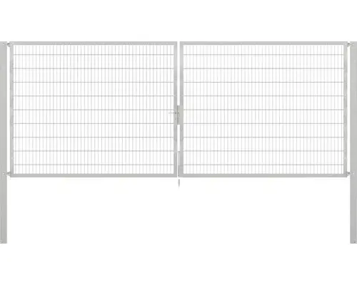 Stabgitter-Doppeltor ALBERTS Flexo Plus 8/6/8 500 x 200 cm inkl. Pfosten 10 x 10 cm feuerverzinkt