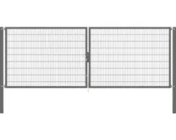 Stabgitter-Doppeltor ALBERTS Flexo Plus 8/6/8 500 x 180 cm inkl. Pfosten 10 x 10 cm anthrazit