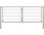 Hornbach Stabgitter-Doppeltor ALBERTS Flexo Plus 8/6/8 250 x 100 cm inkl. Pfosten 8 x 8 cm feuerverzinkt