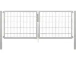 Stabgitter-Doppeltor ALBERTS Flexo Plus 8/6/8 250 x 100 cm inkl. Pfosten 8 x 8 cm feuerverzinkt