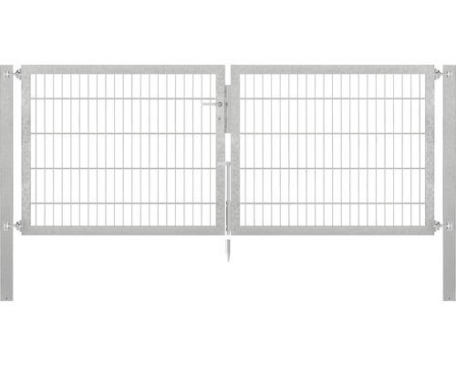 Stabgitter-Doppeltor ALBERTS Flexo Plus 8/6/8 250 x 100 cm inkl. Pfosten 8 x 8 cm feuerverzinkt