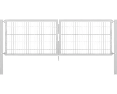 Stabgitter-Doppeltor ALBERTS Flexo Plus 8/6/8 300 x 100 cm inkl. Pfosten 10 x 10 cm feuerverzinkt