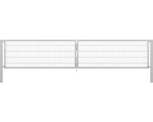Stabgitter-Doppeltor ALBERTS Flexo Plus 8/6/8 500 x 100 cm inkl. Pfosten 10 x 10 cm feuerverzinkt