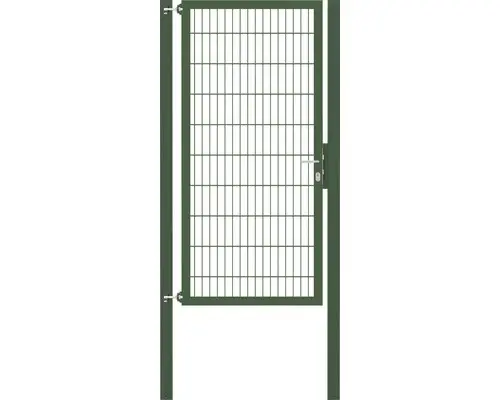 Stabgitter-Einzeltor ALBERTS Flexo Plus 8/6/8 100 x 200 cm inkl. Pfosten 8 x 8 cm grün