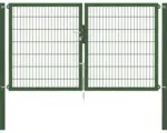 Hornbach Stabgitter-Doppeltor ALBERTS Flexo Plus 8/6/8 250 x 140 cm inkl. Pfosten 8 x 8 cm grün