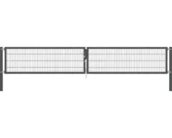 Stabgitter-Doppeltor ALBERTS Flexo Plus 8/6/8 500 x 80 cm inkl. Pfosten 10 x 10 cm anthrazit