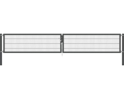 Stabgitter-Doppeltor ALBERTS Flexo Plus 8/6/8 500 x 80 cm inkl. Pfosten 10 x 10 cm anthrazit