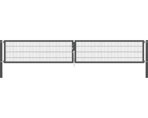 Stabgitter-Doppeltor ALBERTS Flexo Plus 8/6/8 500 x 80 cm inkl. Pfosten 10 x 10 cm anthrazit