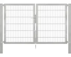 Stabgitter-Doppeltor ALBERTS Flexo Plus 8/6/8 200 x 120 cm inkl. Pfosten 8 x 8 cm feuerverzinkt