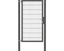 Stabgitter-Einzeltor ALBERTS Flexo Plus 8/6/8 100 x 180 cm inkl. Pfosten 8 x 8 cm anthrazit