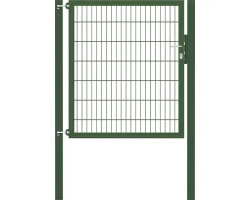 Stabgitter-Einzeltor ALBERTS Flexo Plus 8/6/8 125 x 140 cm inkl. Pfosten 8 x 8 cm grün