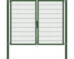 Hornbach Stabgitter-Doppeltor ALBERTS Flexo Plus 8/6/8 250 x 200 cm inkl. Pfosten 8 x 8 cm grün