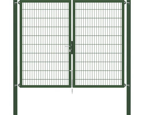 Stabgitter-Doppeltor ALBERTS Flexo Plus 8/6/8 250 x 200 cm inkl. Pfosten 8 x 8 cm grün