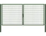 Hornbach Stabgitter-Doppeltor ALBERTS Flexo Plus 8/6/8 400 x 200 cm inkl. Pfosten 10 x 10 cm grün