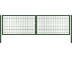 Stabgitter-Doppeltor ALBERTS Flexo Plus 8/6/8 500 x 140 cm inkl. Pfosten 10 x 10 cm grün