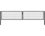 Hornbach Stabgitter-Doppeltor ALBERTS Flexo Plus 8/6/8 500 x 100 cm inkl. Pfosten 10 x 10 cm anthrazit