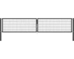 Stabgitter-Doppeltor ALBERTS Flexo Plus 8/6/8 500 x 100 cm inkl. Pfosten 10 x 10 cm anthrazit