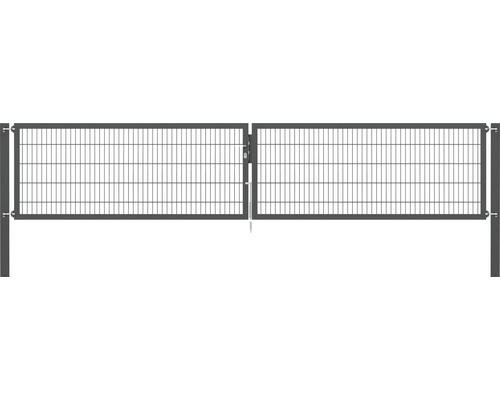 Stabgitter-Doppeltor ALBERTS Flexo Plus 8/6/8 500 x 100 cm inkl. Pfosten 10 x 10 cm anthrazit