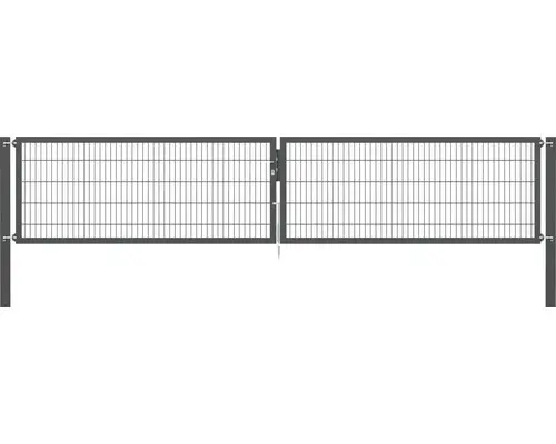 Stabgitter-Doppeltor ALBERTS Flexo Plus 8/6/8 500 x 100 cm inkl. Pfosten 10 x 10 cm anthrazit