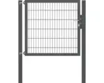 Hornbach Stabgitter-Einzeltor ALBERTS Flexo Plus 8/6/8 125 x 120 cm inkl. Pfosten 8 x 8 cm anthrazit