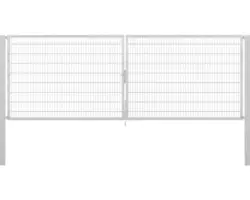 Stabgitter-Doppeltor ALBERTS Flexo Plus 8/6/8 500 x 180 cm inkl. Pfosten 10 x 10 cm feuerverzinkt