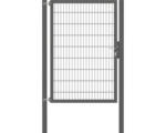 Hornbach Stabgitter-Einzeltor ALBERTS Flexo Plus 8/6/8 125 x 180 cm inkl. Pfosten 8 x 8 cm anthrazit