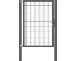 Stabgitter-Einzeltor ALBERTS Flexo Plus 8/6/8 125 x 180 cm inkl. Pfosten 8 x 8 cm anthrazit