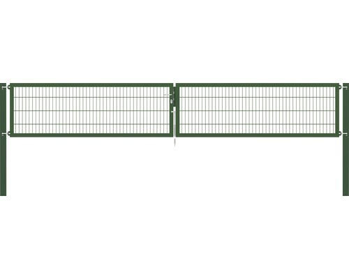 Stabgitter-Doppeltor ALBERTS Flexo Plus 8/6/8 500 x 80 cm inkl. Pfosten 10 x 10 cm grün
