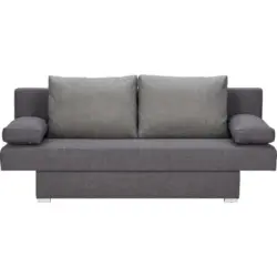 Schlafsofa in Webstoff Grau, Dunkelgrau