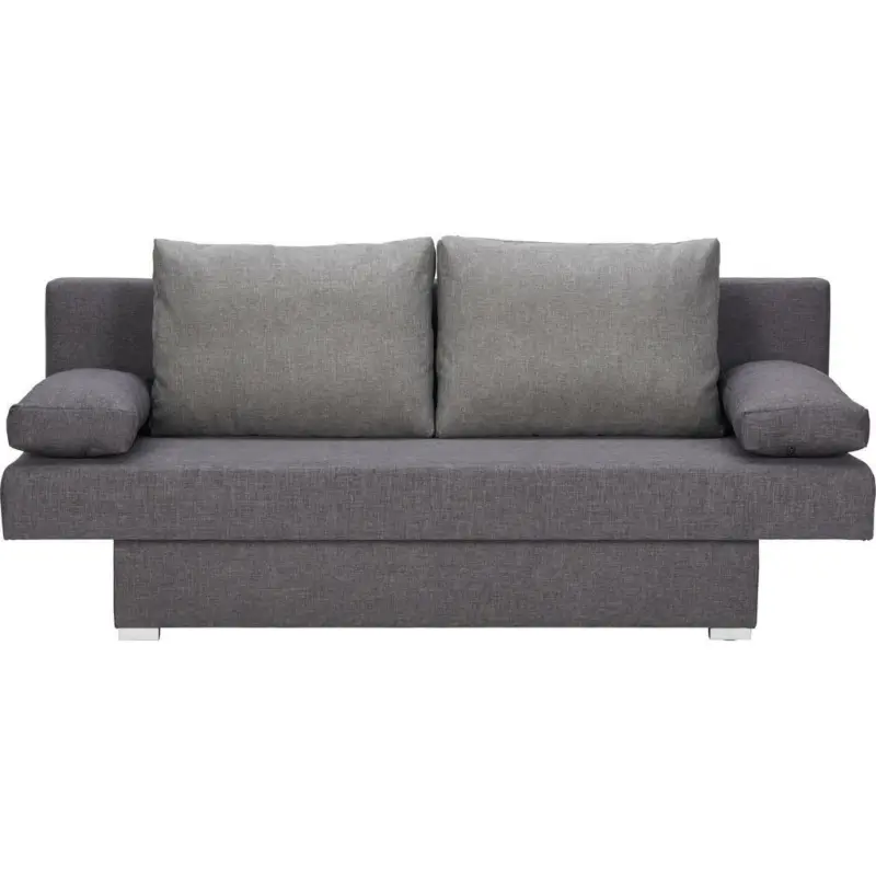 Schlafsofa in Webstoff Grau, Dunkelgrau
