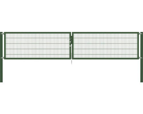 Stabgitter-Doppeltor ALBERTS Flexo Plus 8/6/8 500 x 100 cm inkl. Pfosten 10 x 10 cm grün