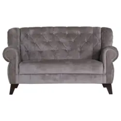 Zweisitzer-Sofa in Chenille Schlammfarben
