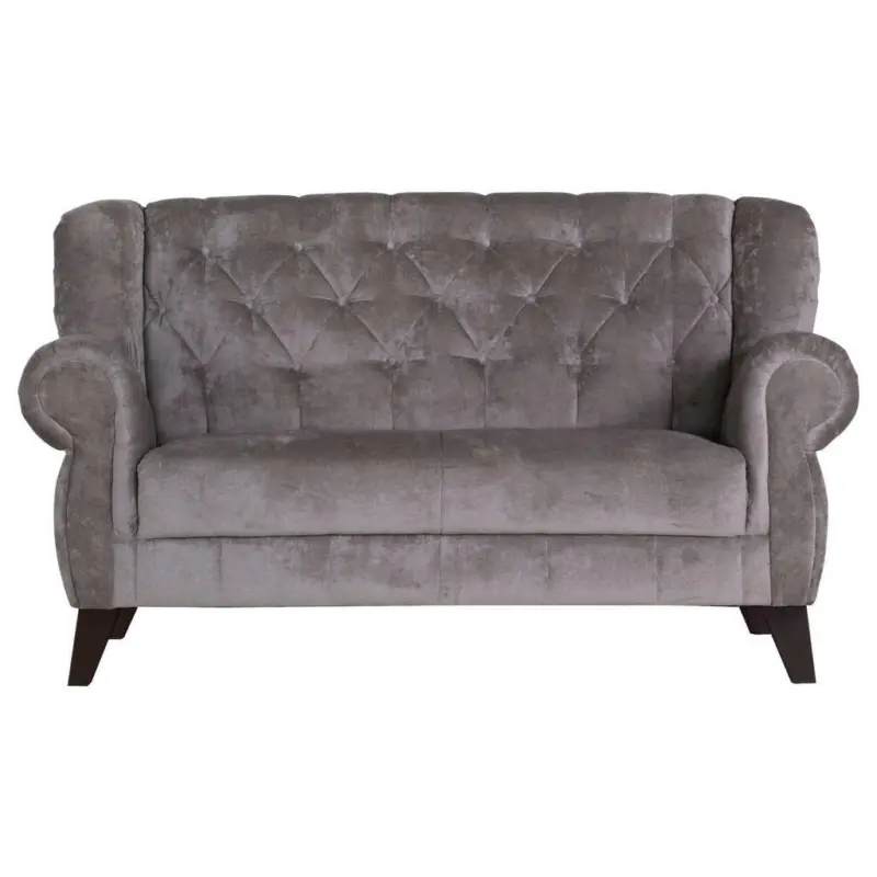 Zweisitzer-Sofa in Chenille Schlammfarben