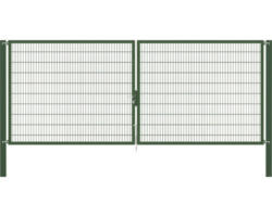 Stabgitter-Doppeltor ALBERTS Flexo Plus 8/6/8 500 x 200 cm inkl. Pfosten 10 x 10 cm grün