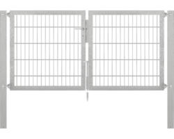 Stabgitter-Doppeltor ALBERTS Flexo Plus 8/6/8 200 x 100 cm inkl. Pfosten 8 x 8 cm feuerverzinkt