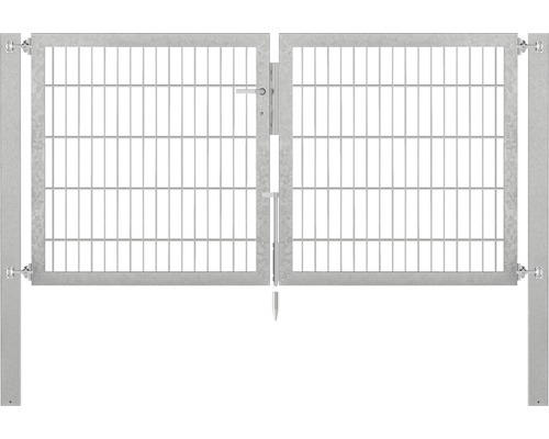 Stabgitter-Doppeltor ALBERTS Flexo Plus 8/6/8 200 x 100 cm inkl. Pfosten 8 x 8 cm feuerverzinkt