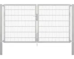 Stabgitter-Doppeltor ALBERTS Flexo Plus 8/6/8 250 x 140 cm inkl. Pfosten 8 x 8 cm feuerverzinkt