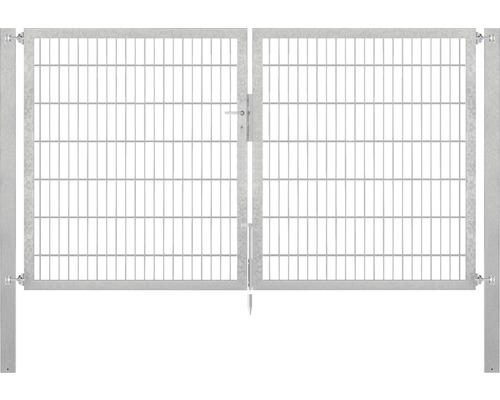 Stabgitter-Doppeltor ALBERTS Flexo Plus 8/6/8 250 x 140 cm inkl. Pfosten 8 x 8 cm feuerverzinkt