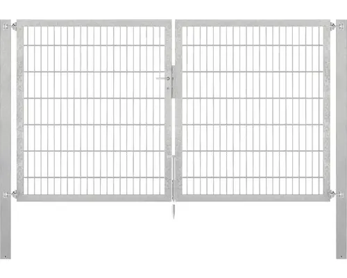 Stabgitter-Doppeltor ALBERTS Flexo Plus 8/6/8 250 x 140 cm inkl. Pfosten 8 x 8 cm feuerverzinkt