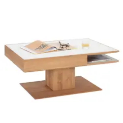 Couchtisch in Holz, Glas 105/75/46 cm