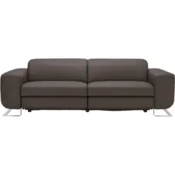 Dreisitzer-Sofa in Echtleder Hellbraun
