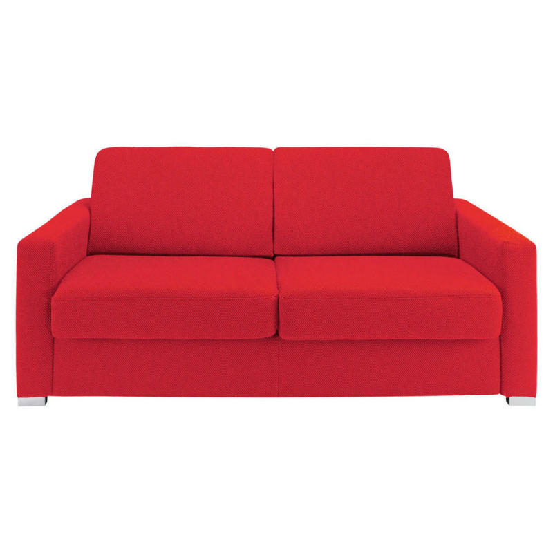 Schlafsofa in Webstoff Rot