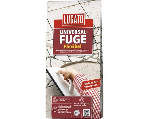 Lugato Fugenmörtel Universal-Fuge Flexibel anthrazit 5 Kg